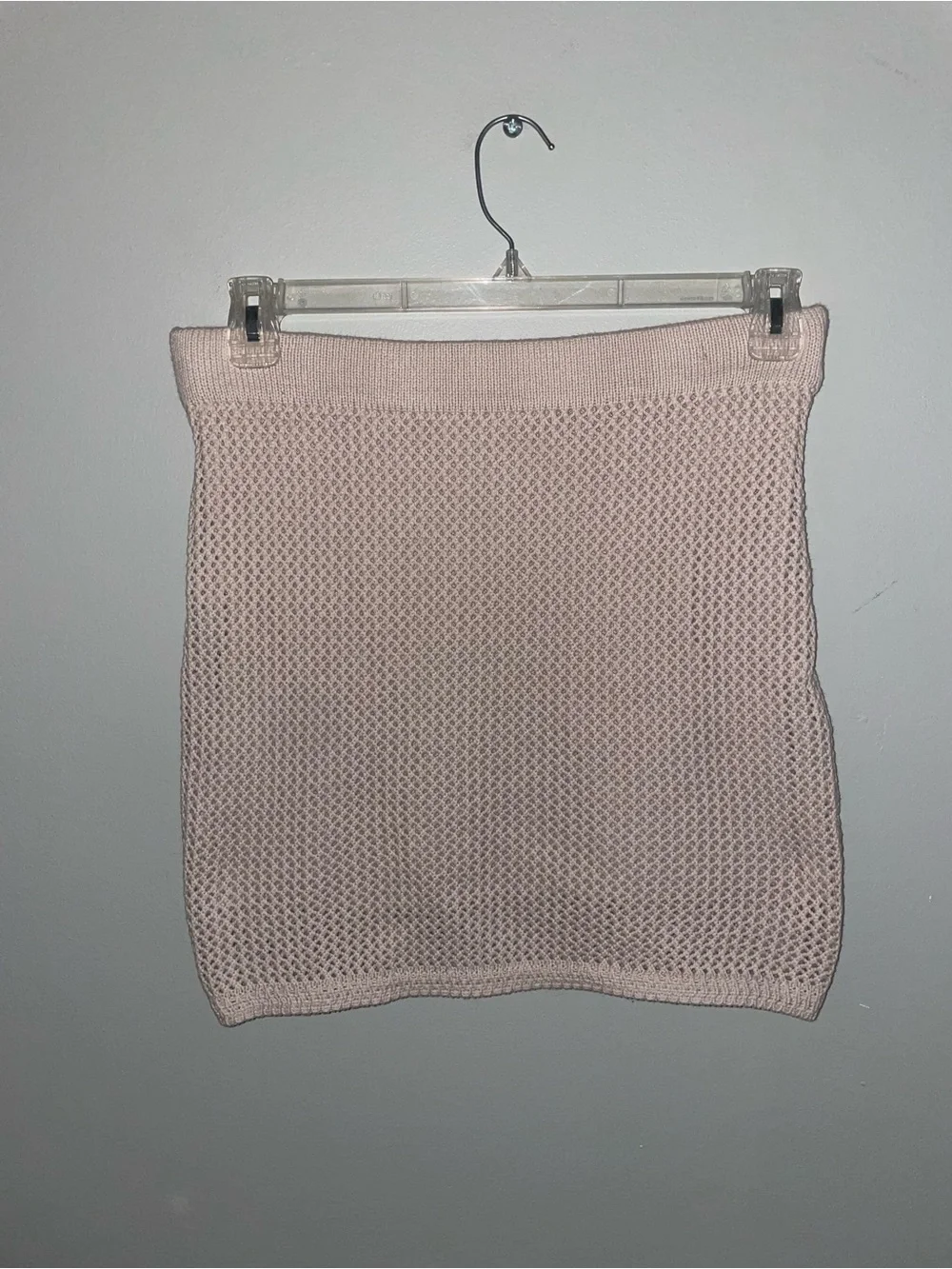 ZSupply Z supply tan Knit Cream Mini Skirt Crochet Style sz small